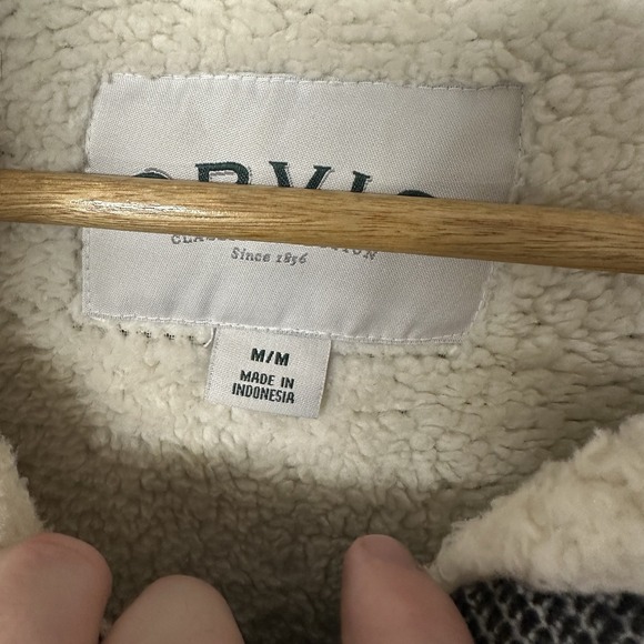 Orvis Men's Fleece Lined Quarter Zip Pullover Medium - Picture 3 of 4